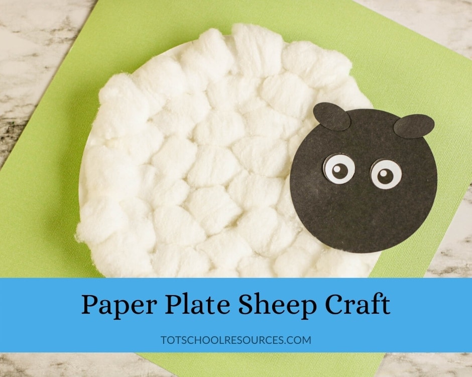 Easy Lamb Paper Plate Craft {Printable Template}