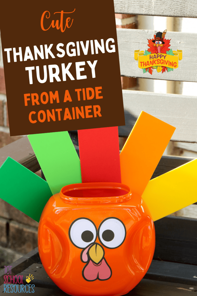 Easy Tide Pod Container Turkey Craft {Printable Template ...