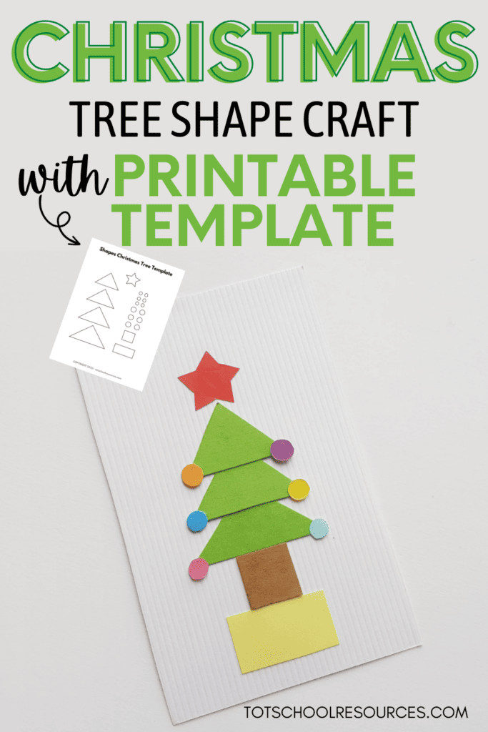 Christmas Tree Shape Craft {with printable template ...