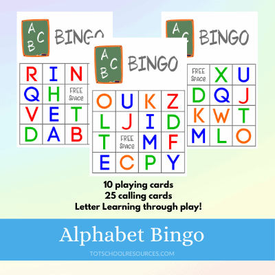 Alphabet Bingo cards