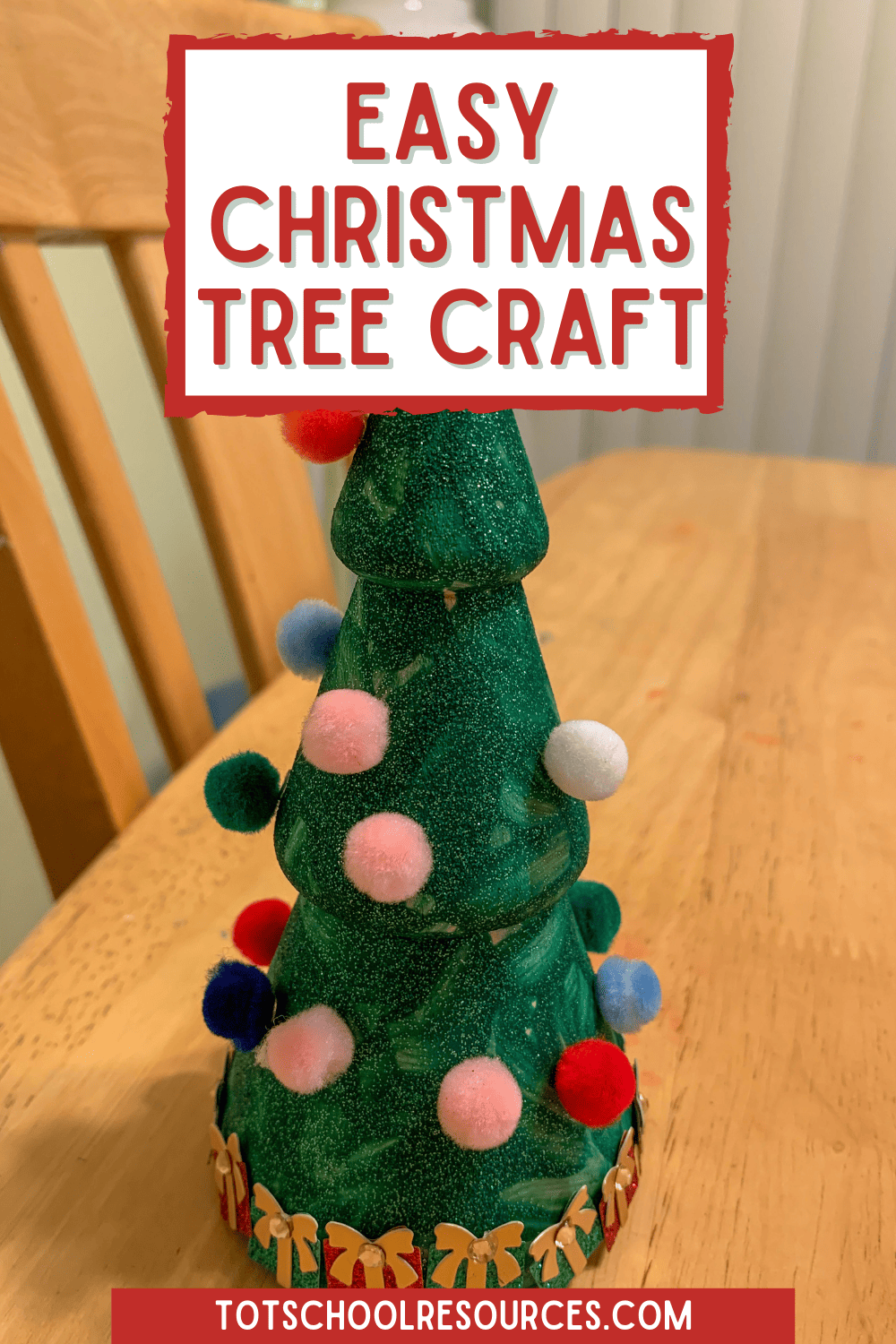 Easy Wooden Christmas Tree Craft {for kids}