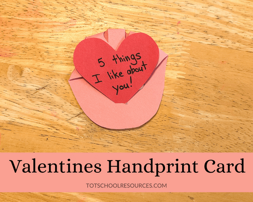 Easy DIY Valentine’s Day handprint card craft