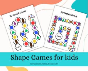 image of shape games on colorful background
