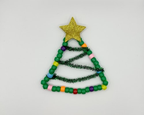 multicolor pipe cleaner christmas tree