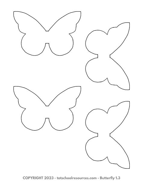 Butterfly wing template 1 small