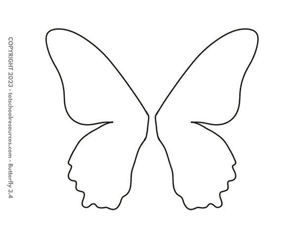 Butterfly half-wing template 3 large
