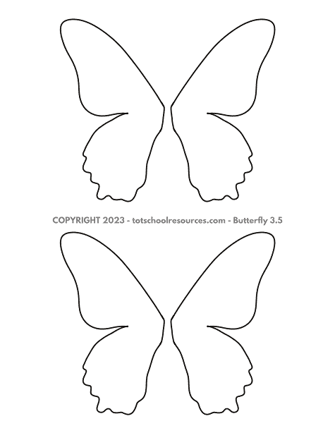 Butterfly Wing Templates FREE PRINTABLES Totschoolresources