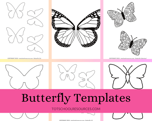Butterfly Wing Templates (FREE PRINTABLES)