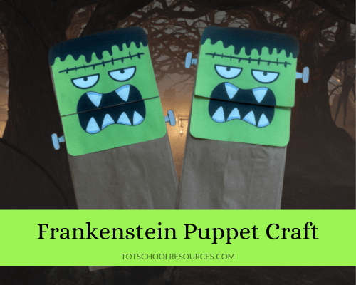 Frankenstein Paper Bag Craft {printable template}