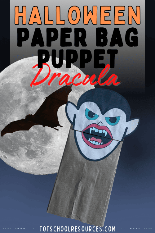 Vampire puppet on spooky background