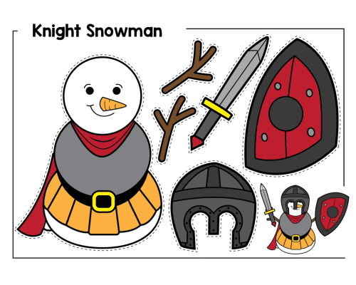disguise a snowman knight template