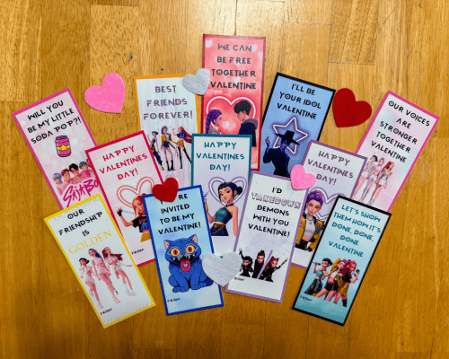 12 kpop demon hunter valentines for kids