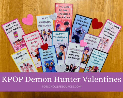 KPOP Demon Hunters {Printable Valentines}